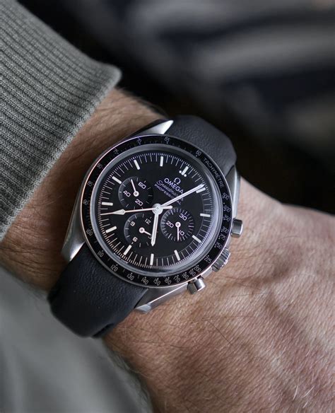 omega speedmaster on leather strap|Omega Speedmaster professional leather strap.